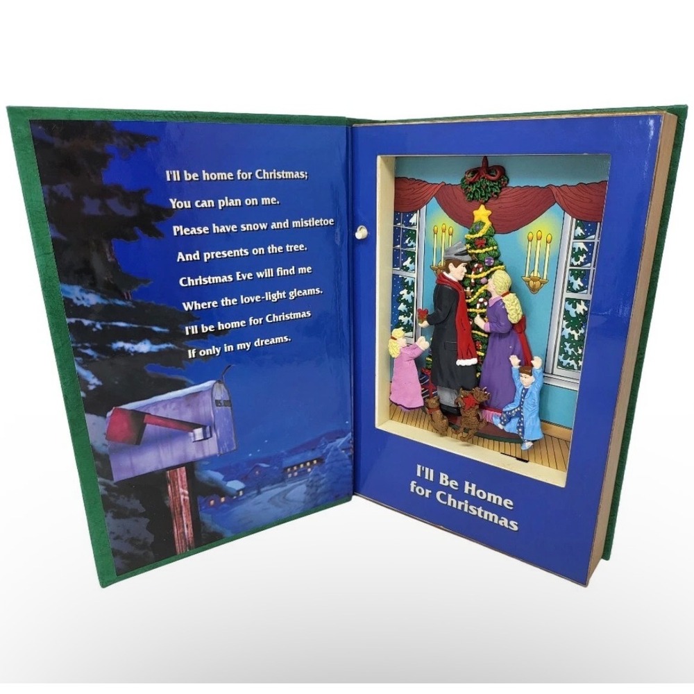 Mr. Christmas Animated Musical Book I'll Be Home For Christmas 2002 Decor